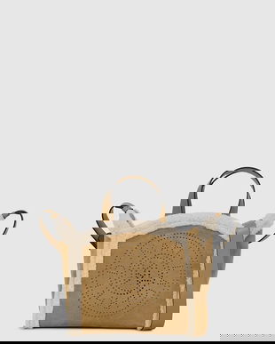 Karl Lagerfeld geantă de mână din piele întoarsă culoarea maro, A4W30087