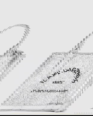 Karl Lagerfeld poșetă culoarea argintiu, A4W50059