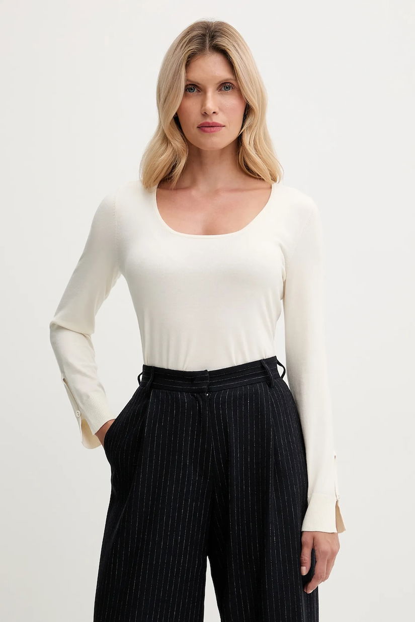 United Colors of Benetton pulover culoarea bej, light, 1W2AD10E5