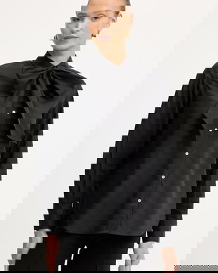 Karl Lagerfeld cămașă din bumbac culoarea negru, regular, A4W11009