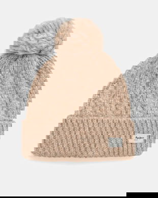 Pepe Jeans căciulă din amestec de lână culoarea bej, PL0400004