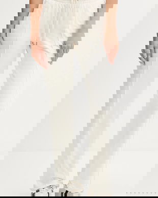 Juicy Couture pantaloni de trening din velur culoarea bej, cu imprimeu, JCWBJ225307