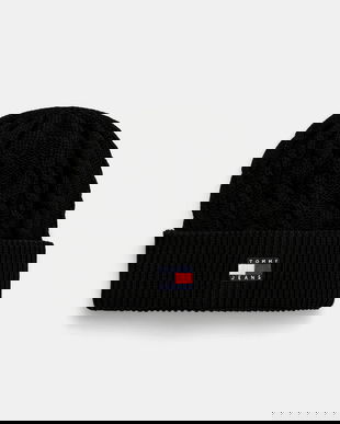 Tommy Jeans căciulă culoarea negru, AM0AM13670