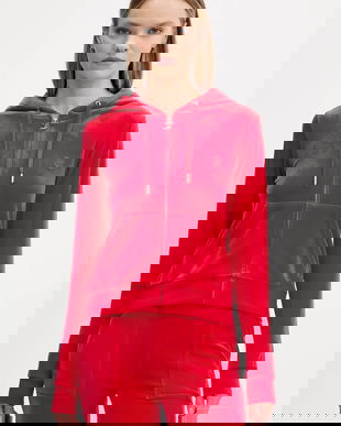 Juicy Couture bluză cu glugă, uni, JCAP176