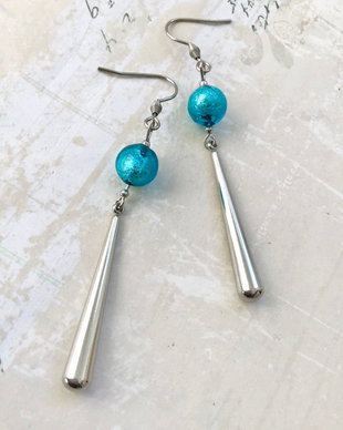 Cercei sticla tip Murano