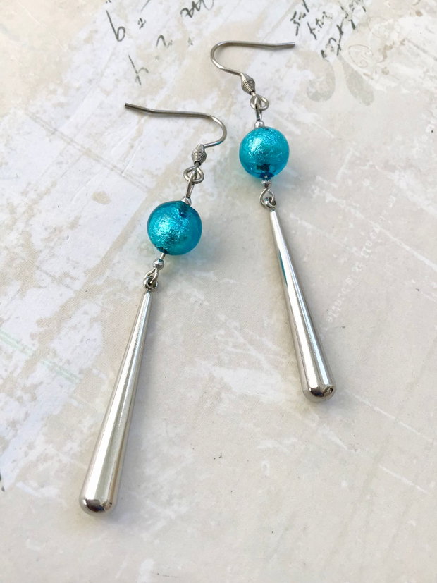Cercei sticla tip Murano