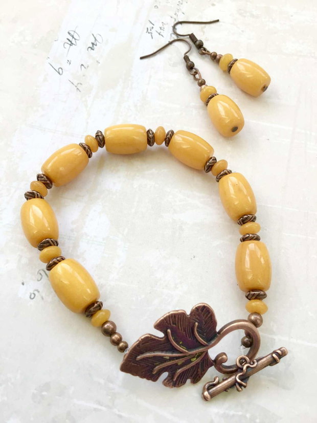Set vintage jad galben