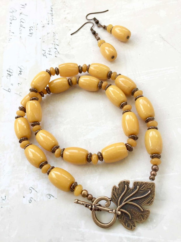 Set vintage jad galben