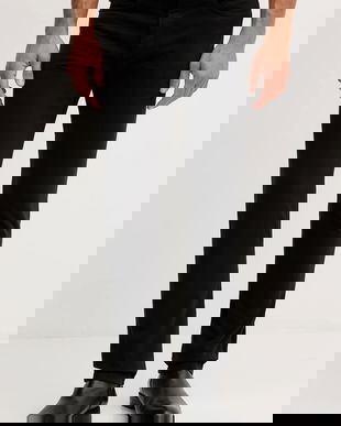 BOSS pantaloni culoarea negru, mulată, 50543883