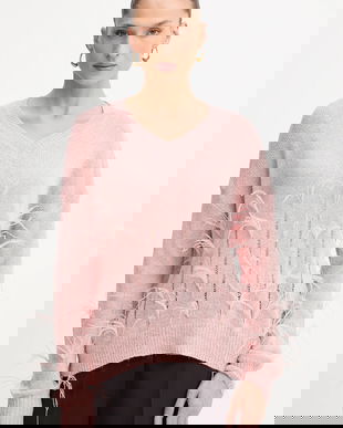 Fracomina pulover din amestec de lână culoarea roz, light, FS25WT7011K50501