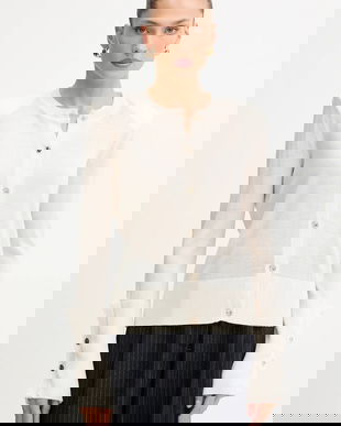 Simona Corsellini cardigan din lână culoarea bej, light, A25CPCRE0201