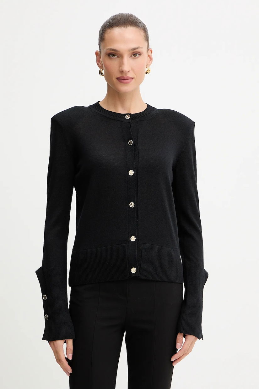 Simona Corsellini cardigan din lână culoarea negru, light, A25CPCRE0201