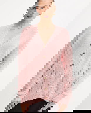 Fracomina cardigan din amestec de lână culoarea roz, FS25WT8006K50501