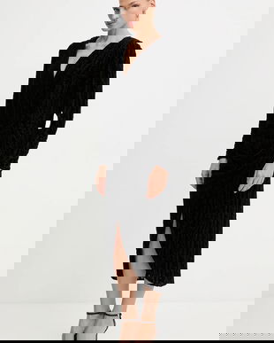 BOSS Orange rochie culoarea negru, midi, evazați, 50547812