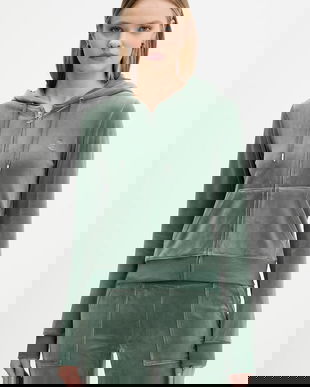 Juicy Couture bluză cu glugă, uni, JCAP176