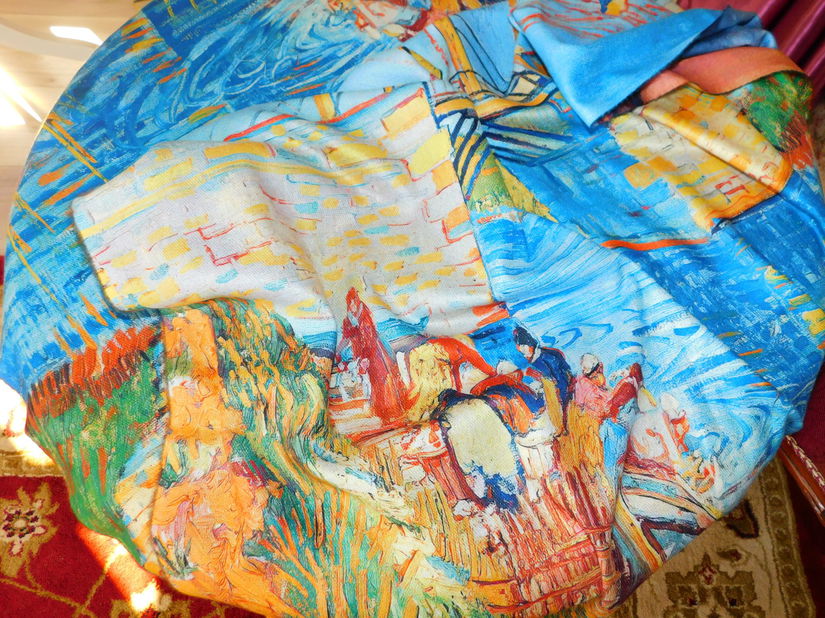 Esarfa noua  multicolora casmir ,  cadou  bratara   masiva zamac