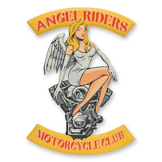 Angel Riders-decoratiune metalica pentru perete