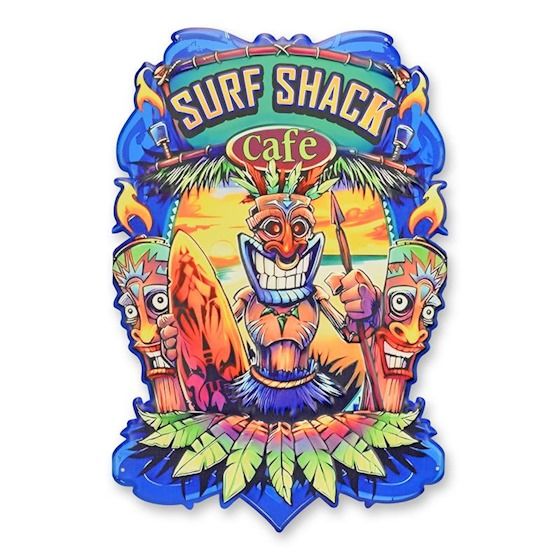 Cabana de surf-decoratiune metalica pentru perete