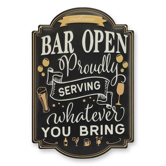 Bar Open-decoratiune metalica pentru perete