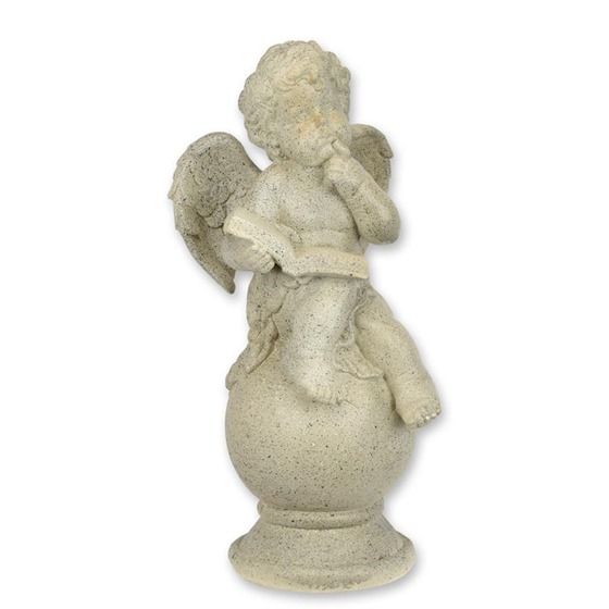 Ingeras citind-statueta pentru gradina din rasini
