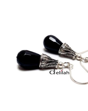 Cercei cu balck onyx fatetat III