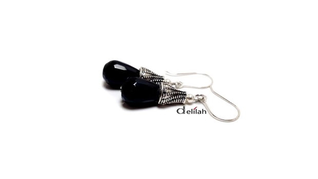 Cercei cu balck onyx fatetat III