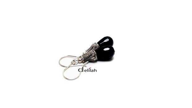Cercei cu balck onyx fatetat III