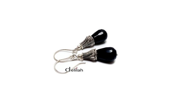 Cercei cu balck onyx fatetat III