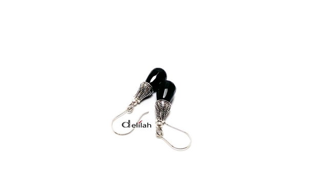 Cercei cu balck onyx fatetat III