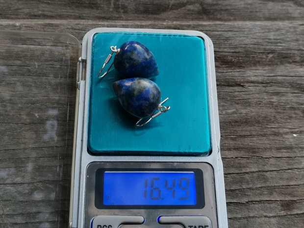 Cercei lapis lazuli, tortițe din argint
