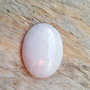 Cabochon cuart roz, 40x30x7-8 mm