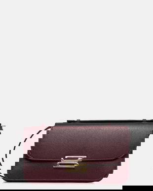 Victoria Beckham geantă piele culoarea bordo, B425AAC006932A