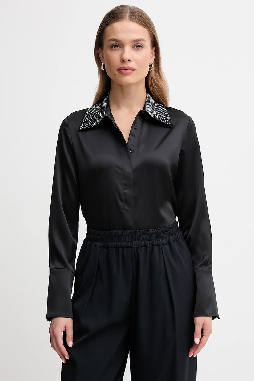 Joseph Ribkoff cămașă culoarea negru, cu guler clasic, regular, 254926