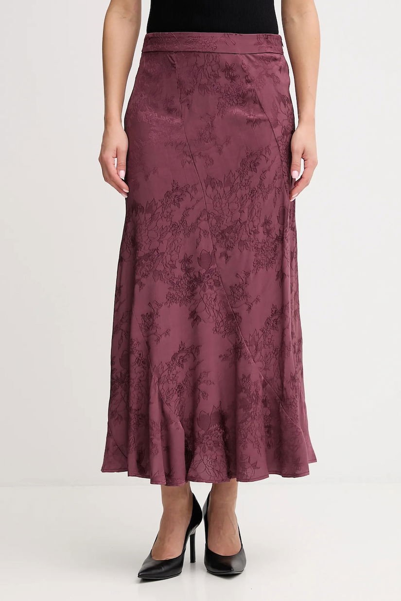 Hoss Intropia fustă culoarea bordo, maxi, evazați, 8422464