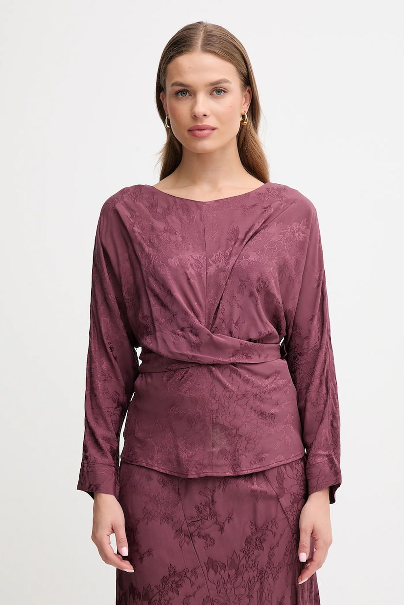 Hoss Intropia bluză culoarea violet, cu imprimeu, 6282682
