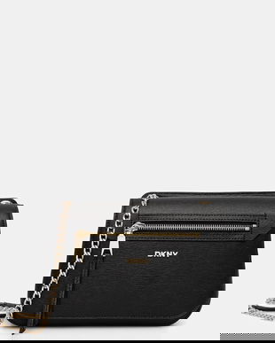 Dkny poșetă de piele BRYANT culoarea negru, R5333M02