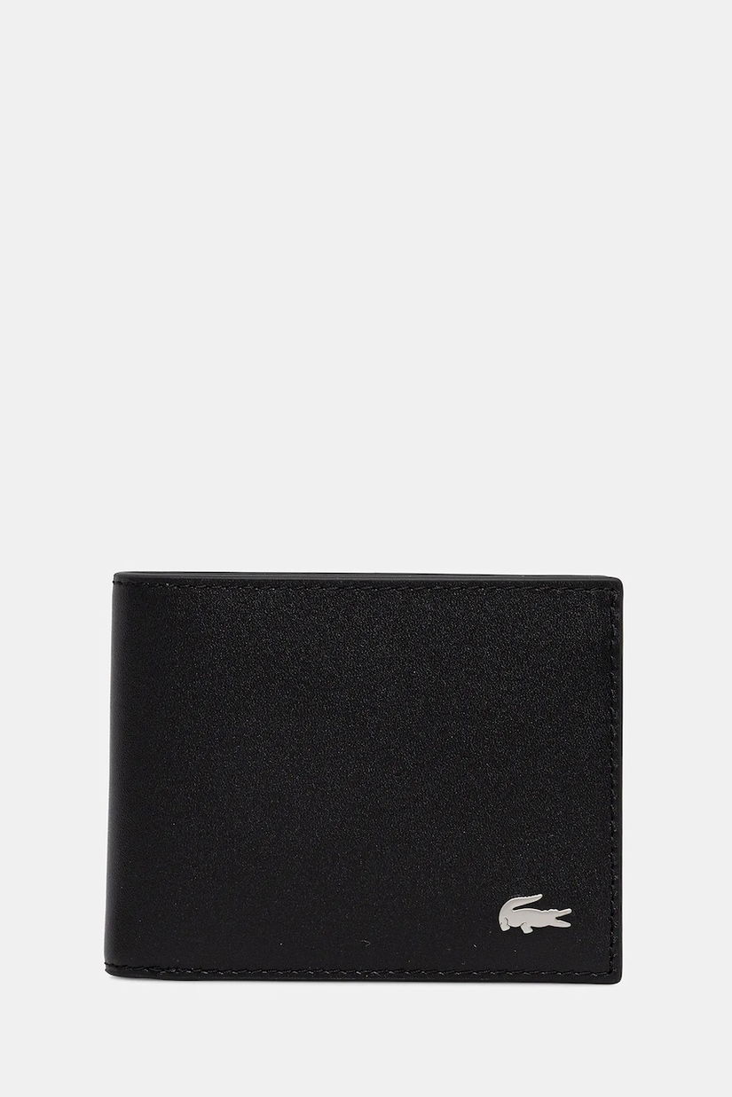 Lacoste portofel de piele culoarea negru, NH1407FG
