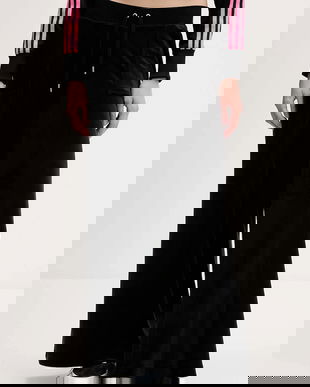 Juicy Couture pantaloni de trening din velur culoarea negru, melanj, JCBBJ225803