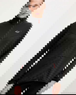 Salewa hanorac în aer liber Puez Cammino culoarea negru, uni, 00.0000029095