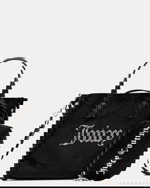 Juicy Couture poșetă Iris Velvet culoarea negru, BIJIR8945WZC
