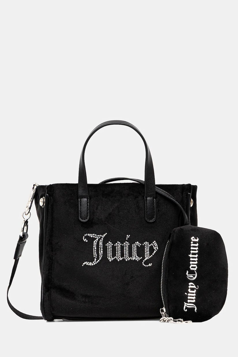 Juicy Couture poșetă Iris Velvet culoarea negru, BIJIR8945WZC