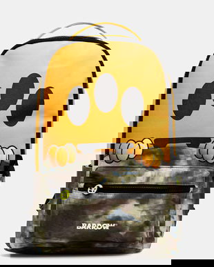 Barrow rucsac culoarea galben, mare, cu imprimeu, F5BWUABP091