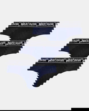 Just Cavalli slip 3-pack culoarea bleumarin, 79OAJU01 CJUT2