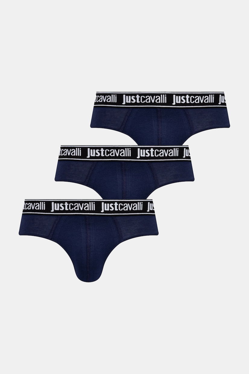 Just Cavalli slip 3-pack culoarea bleumarin, 79OAJU01 CJUT2