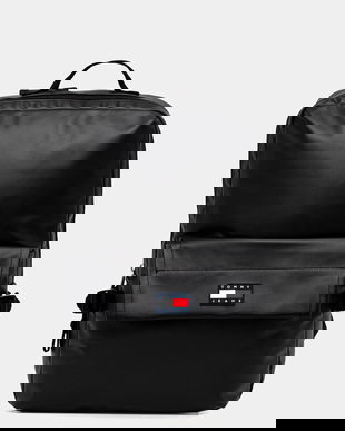 Tommy Jeans rucsac culoarea negru, mare, uni, AM0AM13734