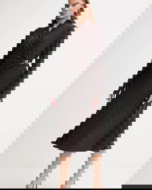 Joseph Ribkoff rochie culoarea maro, midi, evazați, 253235