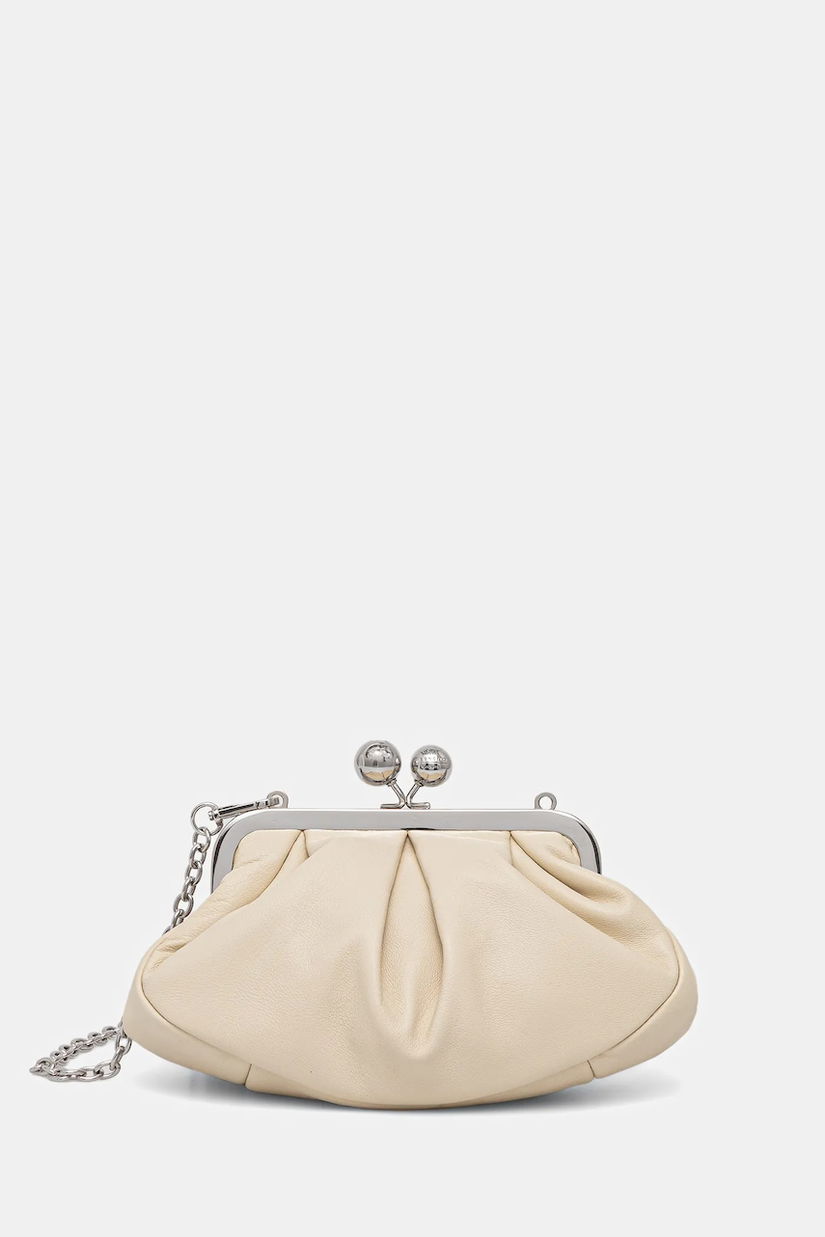 Weekend Max Mara poșetă de piele PRATI culoarea bordo, 2525516204600