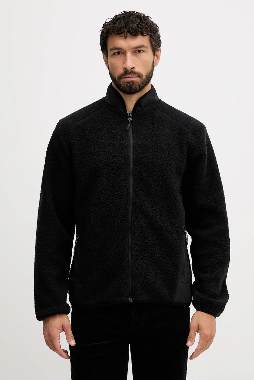 Lindbergh hanorac fleece culoarea negru, uni, 30-300092A