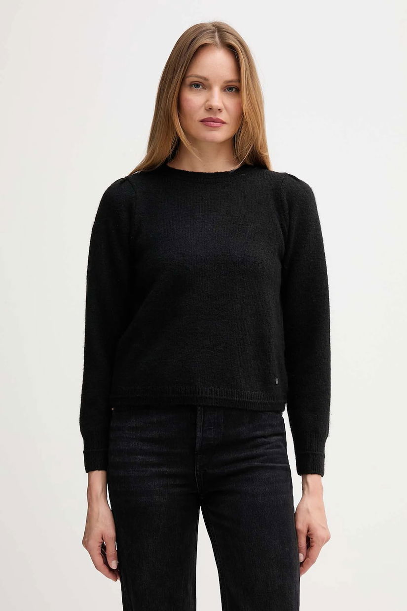 Pepe Jeans pulover din amestec de lână culoarea negru, PL7000045