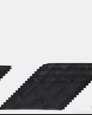 Lacoste carcasă din piele culoarea negru, NF4828MH